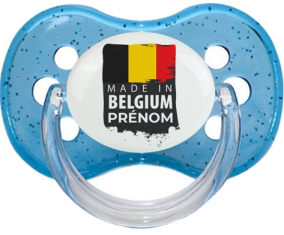 Hecho en Bélgica diseño 1 lentejuelas de cereza azul