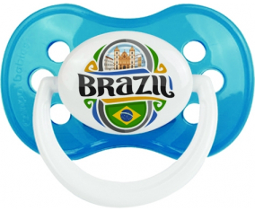 Bandera Brasil Clásico Cian Anatómica Lollipop