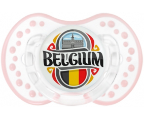 Flag Belgium Sucete lovi dynamic clásico retro-blanco-rosa-tierno