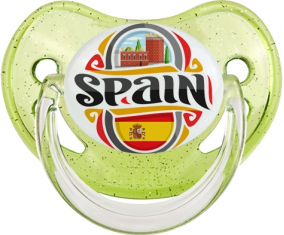 Bandera España Suceto Fisiológico Lentejuelas verdes