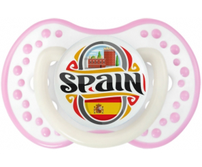 Bandera España Tetina lovi dynamic fosforescente blanco-rosa