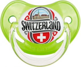 Bandera Suiza Clásica Piruleta Fisiológica Verde