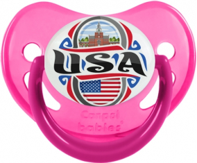 Bandera EE.UU. Fosforescente de lollipop rosa fisiológica