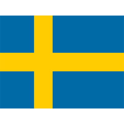 Bandera Oficial de Suecia, ideal para personalizar chupetes y accesorios para bebé en chupete-bebe.com.