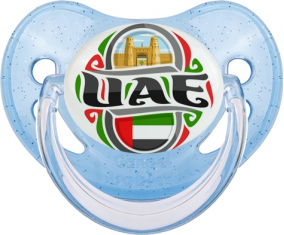 Bandera UAE Lentejuelas Azul Tetina Fisiológica