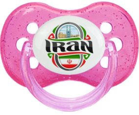 Bandera Irán Cereza Lollipop Rosa lentejuelas