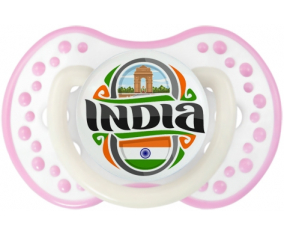 Bandera India lovi dynamic fosforescente blanco-rosa