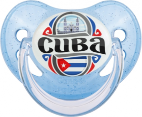 Bandera Cuba Azul Lentejuelas Piruleta Fisiológica