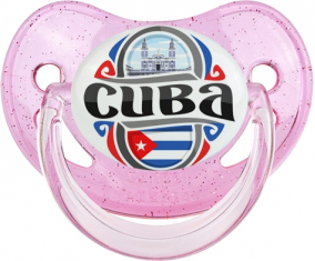 Bandera Cuba Physiological Lollipop Rosa lentejuelas