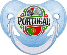 Bandera Portugal Tétine Lentejuelas Azules