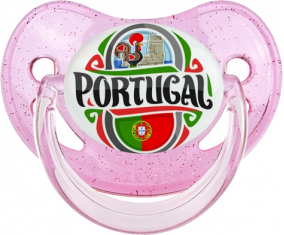 Bandera Portugal Rosa de brillo tetino fisiológico