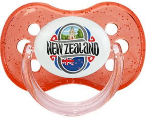 Bandera New Zeland Red Cherry Glitter Lollipop