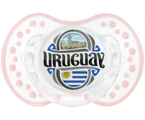 Bandera Uruguay Tetine lovi dynamic clásico retro-blanco-rosa-tierno