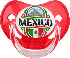 Bandera México Red Physiological Glitter Lollipop