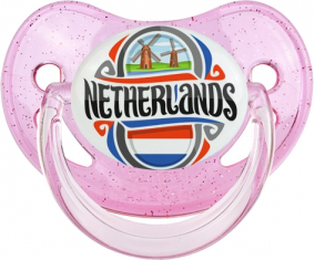 Bandera de Holanda Physiological Lollipop Rosa lentejuelas