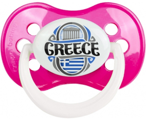 Bandera Grecia sucete anatómico clásico rosa oscura