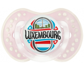 Bandera Luxemburgo lovi dynamic clásico retro-rosa-tierno