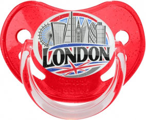 Suceto fisiológico rojo de la Ciudad de Londres con lentejuelas