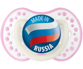 Hecho en RUSIA Fosforescente de color rosa blanco