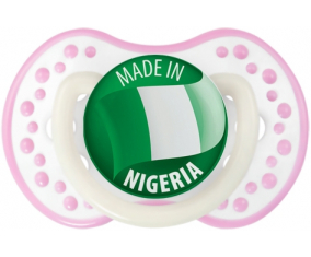 Fabricado en NIGERIA Fosforescente de color rosa blanco