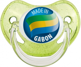 Hecho en gabón lentejuelas verdes