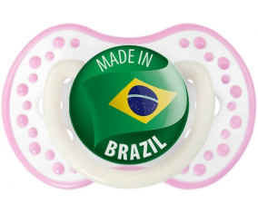 Hecho en BRASIL Fosforescente de color blanco-rosa