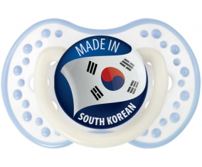 Fabricado en south korean classic white-cyan
