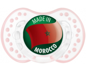 Hecho en MARRUECOS Retro-blanco-rosa-tierno clásico