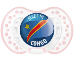 Hecho en congo retro-blanco-rosa-tierno clásico