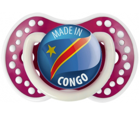 Fabricado en CONGO Fuchsia fosforescente