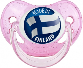 Hecho en FINLANDIA Rosa de lentejuelas