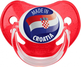 Hecho en ROJO CROACIA con lentejuelas