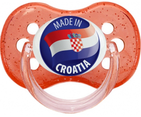 Hecho en ROJO CROACIA con lentejuelas