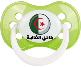 Bandera Argelia Blerdi al ghalia en árabe anatómico anatómico clásico verde