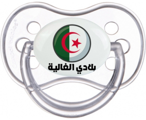 Bandera Argelia Blédi al ghalia en árabe anatómico clásico transparente