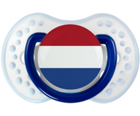 Bandera de Lollipop de San Eustaquio lovi dynamic clásico azul marino-blanco