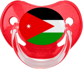 Bandera tetina fisiológica de lentejuelas rojas de Jordania