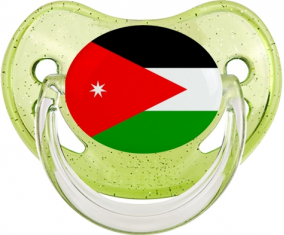 Bandera tetina fisiológica de lentejuelas verdes de Jordania