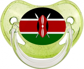 Kenia bandera verde piruleta fisiológica con lentejuelas