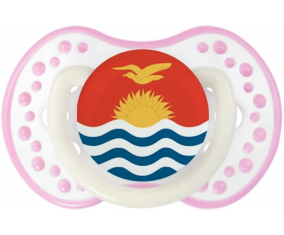 Bandera Kiribati lovi dynamic fosforescente blanco-rosa