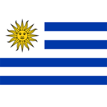 Bandera Oficial de Uruguay, perfecta para personalizar bodis y accesorios de bebé. Ideal para mostrar tu orgullo patriótico.