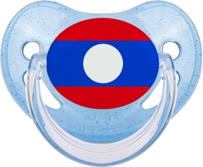 Laos azul lentejuelas bandera piruleta fisiológica