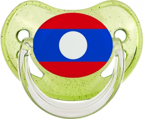 Laos Verde Lentejuelas Bandera Piruleta Fisiológica