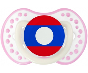 La bandera de Laos Lollipop lovi dynamic fosforescente blanco-rosa