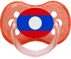 Laos Cherry Bandera de Brillo Rojo