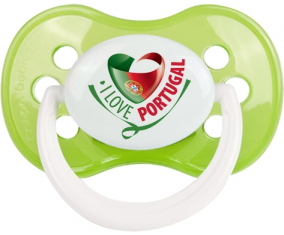 I Love Portugal diseño 2 Clásico Verde Anatómico Lollipop