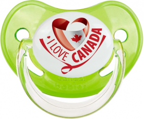 Me encanta Canadá Diseño 2 Clásico Jugo Fisiológico Verde