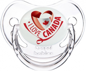 Me encanta Canadá Diseño 2 Clásico Jugo Fisiológico Transparente