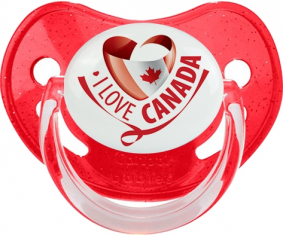 I Love Canada diseño 2 jugo fisiológico rojo de lentejuelas