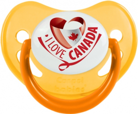 Me encanta Canadá Diseño 2 Jugo Fisiológico Amarillo Fosforescente